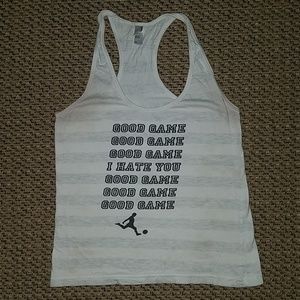 Funny Kickball Racerback XS Tank Top